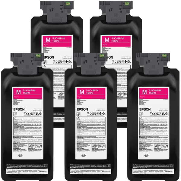 5er Set Tintenkartuschen Magenta Epson C8000